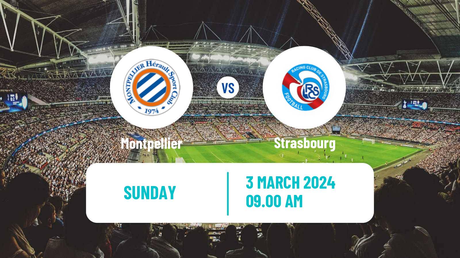 Soccer French Ligue 1 Montpellier - Strasbourg