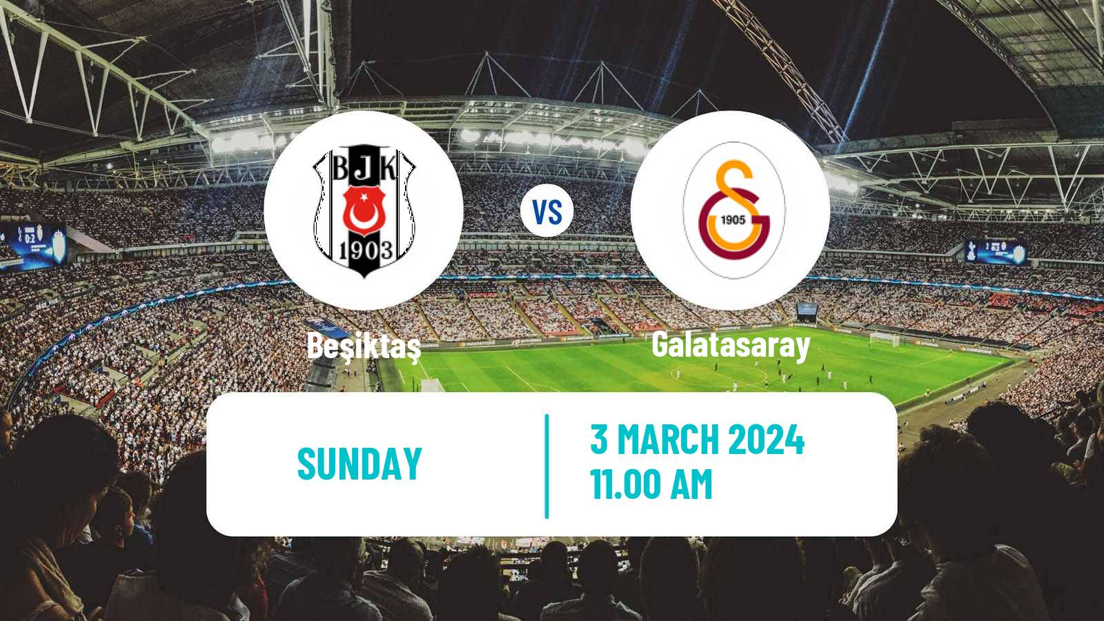 Soccer Turkish Super League Beşiktaş - Galatasaray
