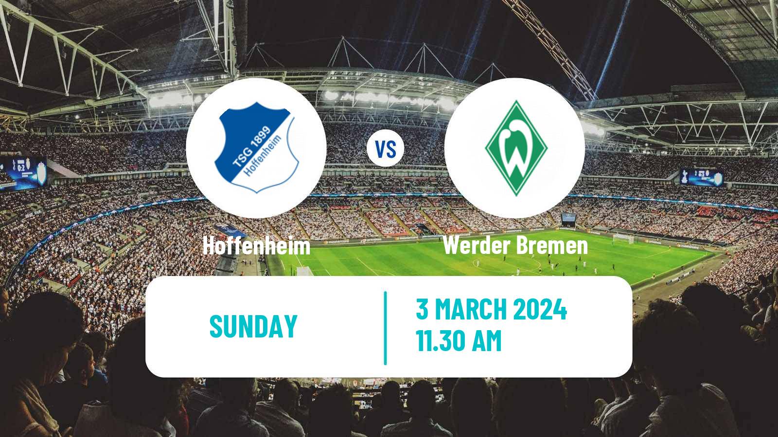 Soccer German Bundesliga Hoffenheim - Werder Bremen