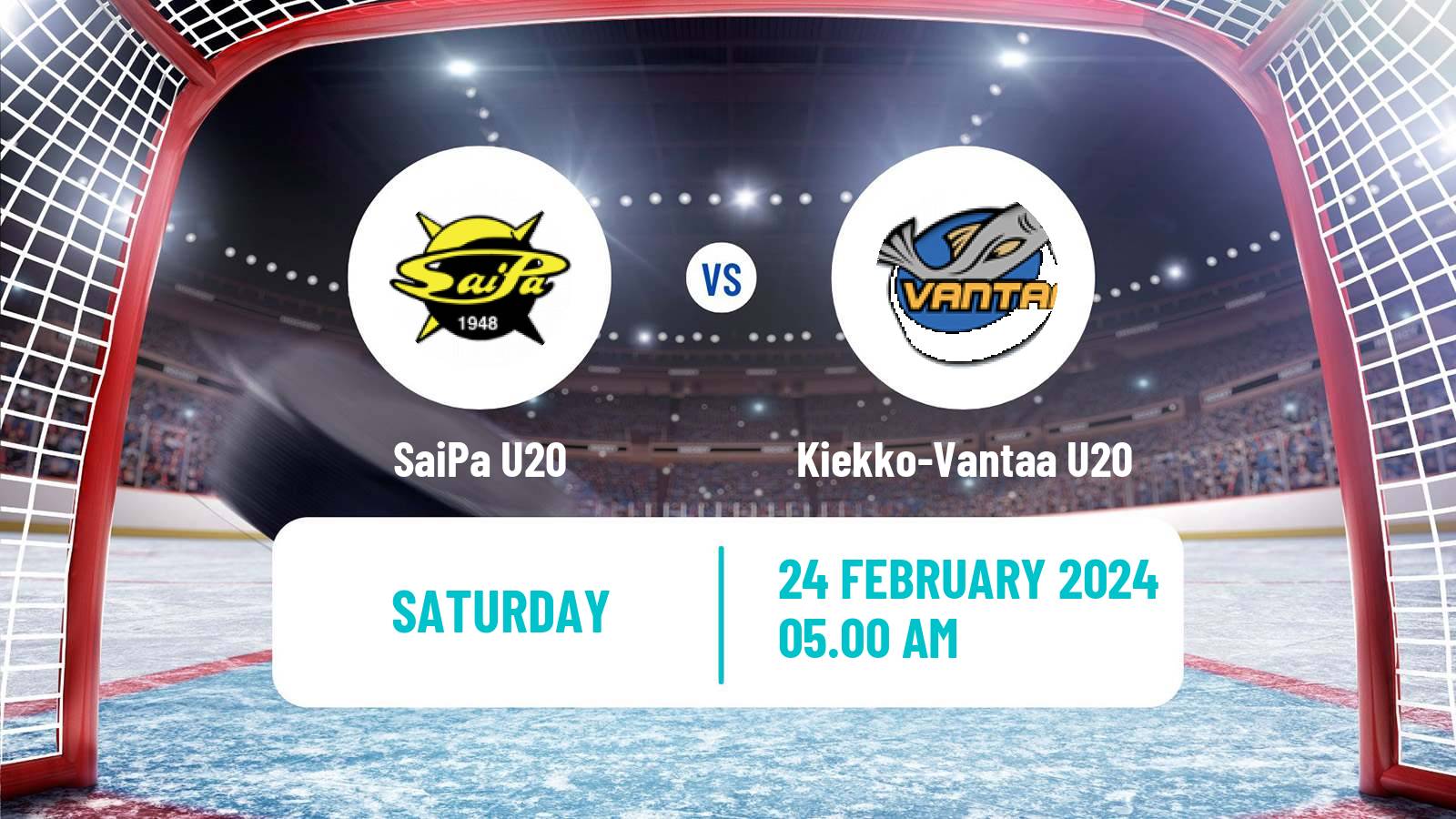 Hockey Finnish SM-sarja U20 SaiPa U20 - Kiekko-Vantaa U20