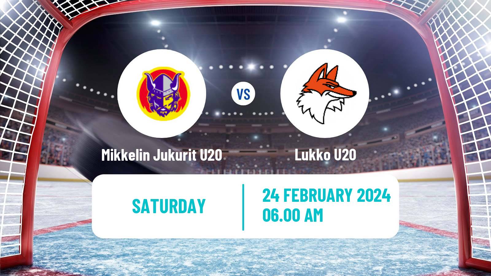 Hockey Finnish SM-sarja U20 Mikkelin Jukurit U20 - Lukko U20