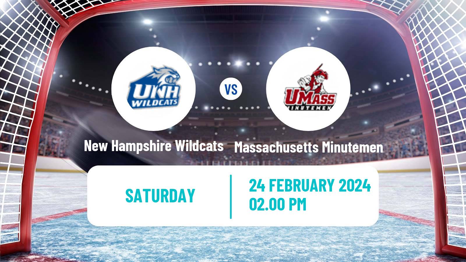 Hockey NCAA Hockey New Hampshire Wildcats - Massachusetts Minutemen