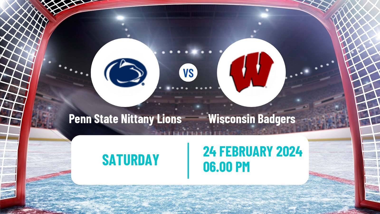 Hockey NCAA Hockey Penn State Nittany Lions - Wisconsin Badgers