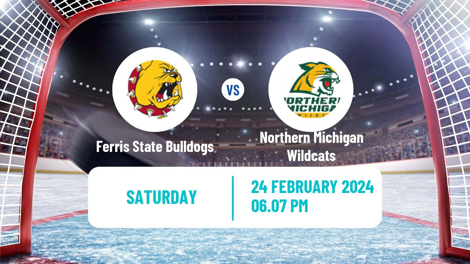 Hockey NCAA Hockey Ferris State Bulldogs - Northern Michigan Wildcats