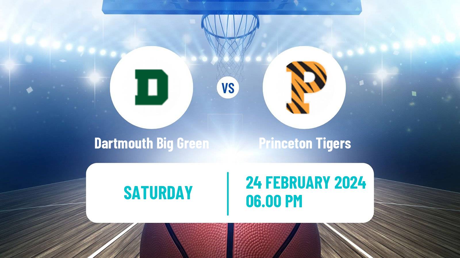 Basketball NCAA College Basketball Dartmouth Big Green - Princeton Tigers