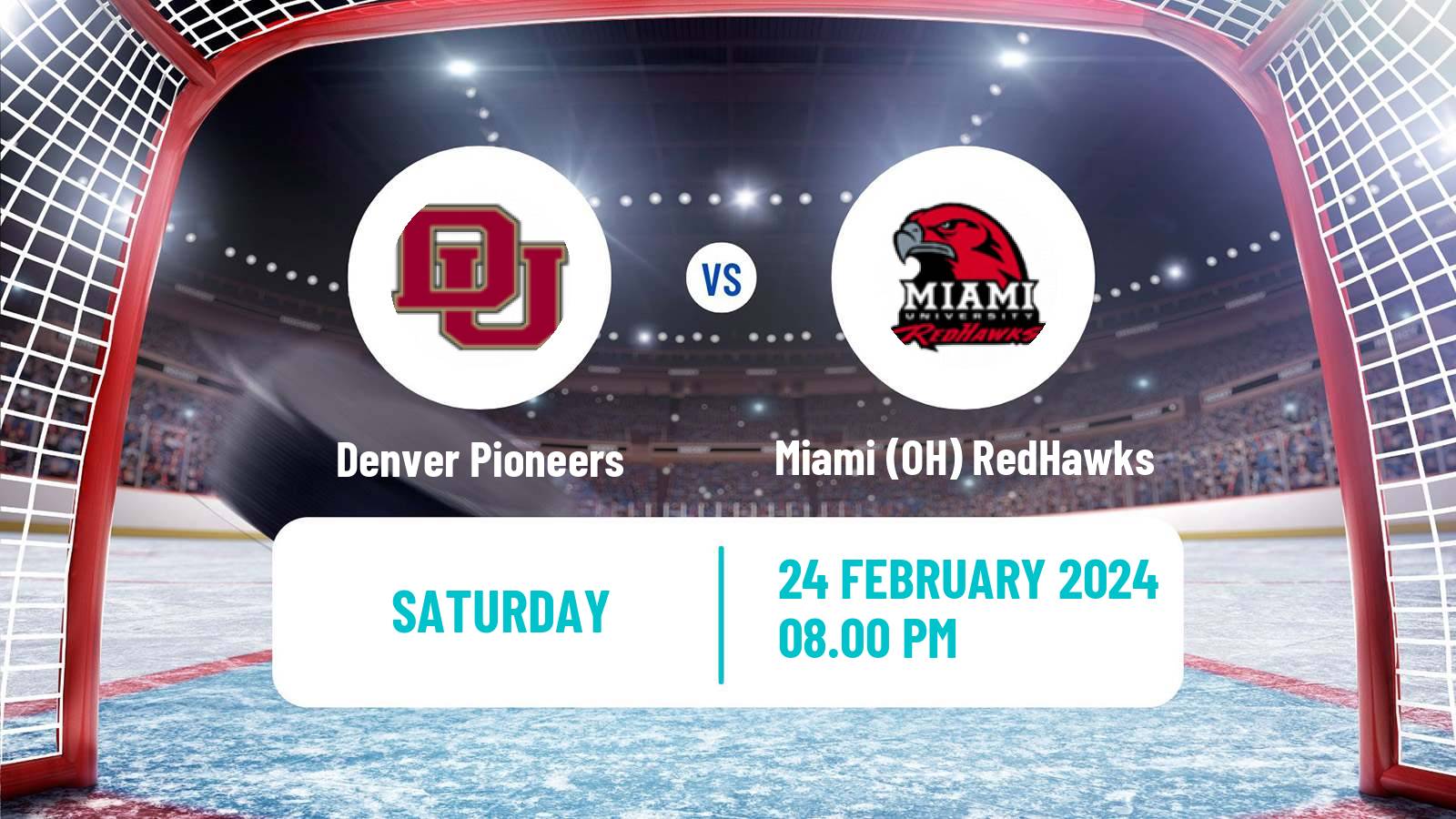 Hockey NCAA Hockey Denver Pioneers - Miami (OH) RedHawks