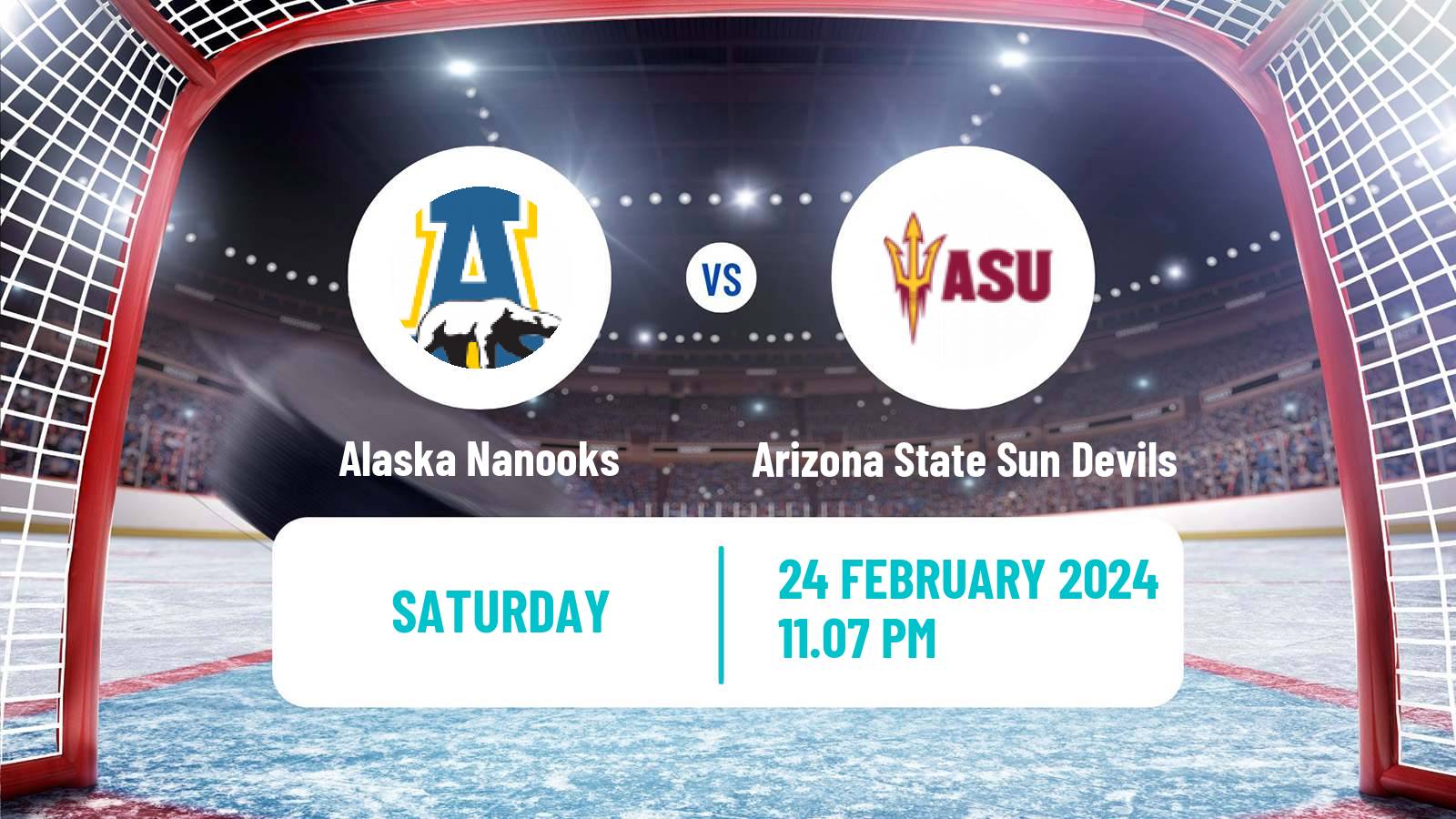 Hockey NCAA Hockey Alaska Nanooks - Arizona State Sun Devils