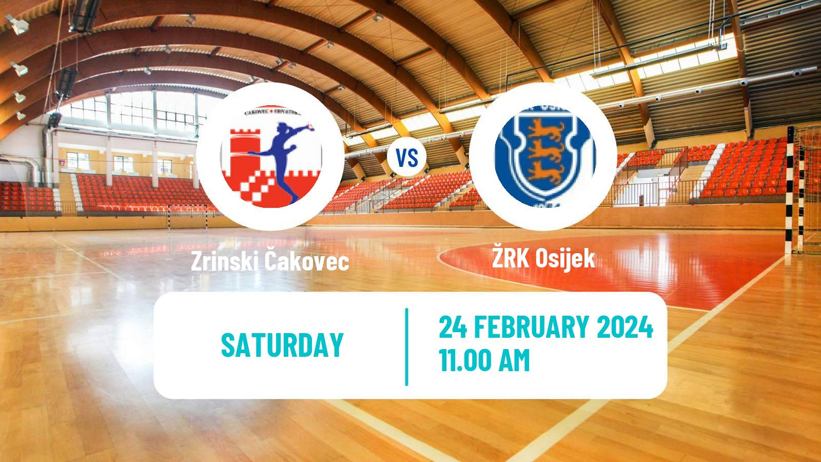 Handball Croatian 1 HRL Handball Women Zrinski Čakovec - Osijek