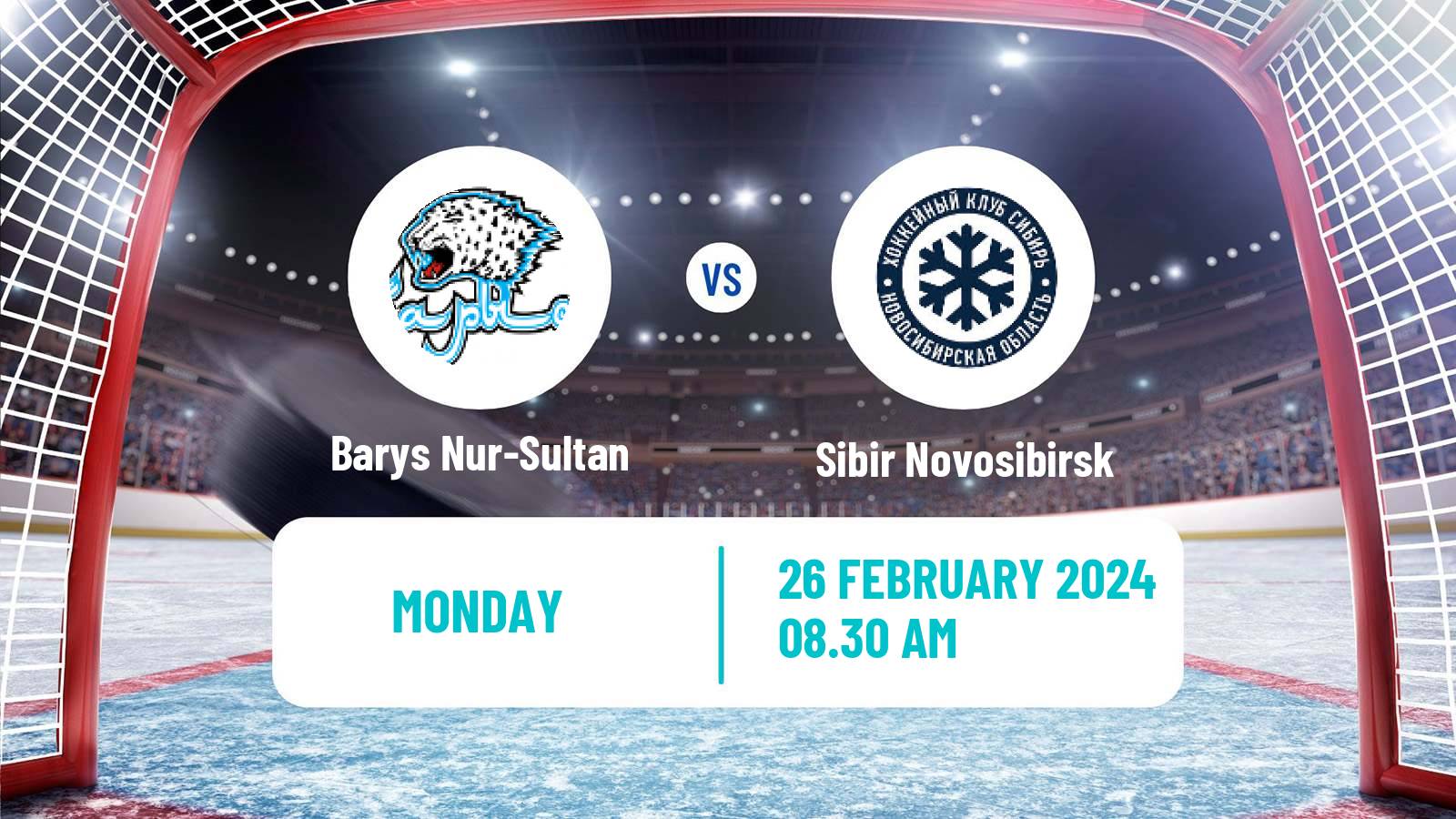 Hockey KHL Barys Nur-Sultan - Sibir Novosibirsk