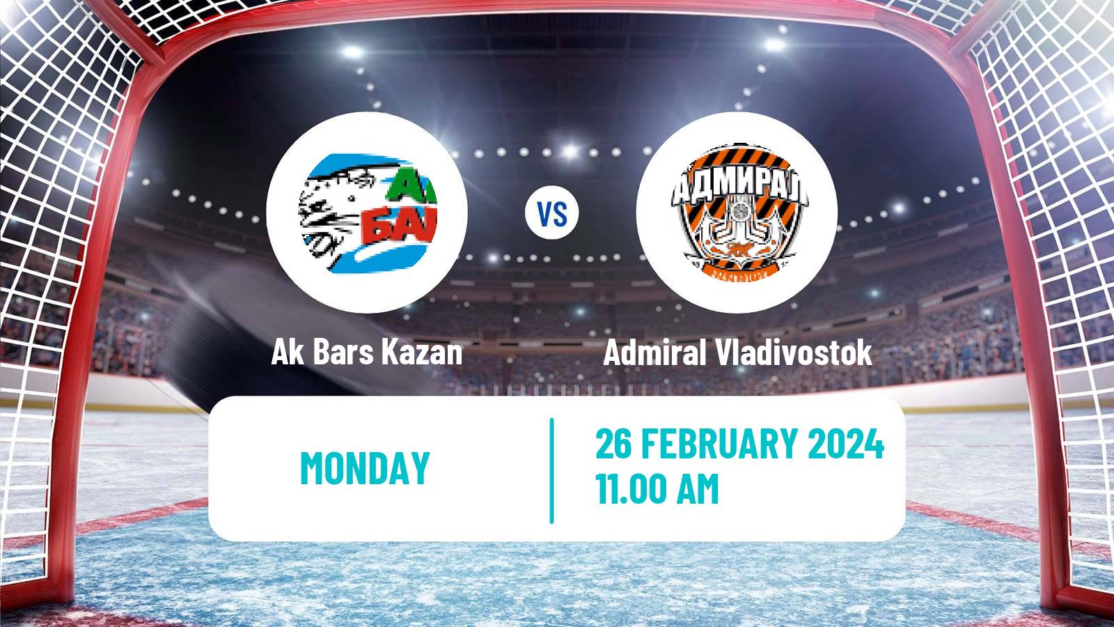 Hockey KHL Ak Bars Kazan - Admiral Vladivostok