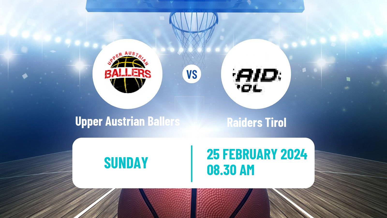 Basketball Austrian Zweite Liga Basketball Upper Austrian Ballers - Raiders Tirol