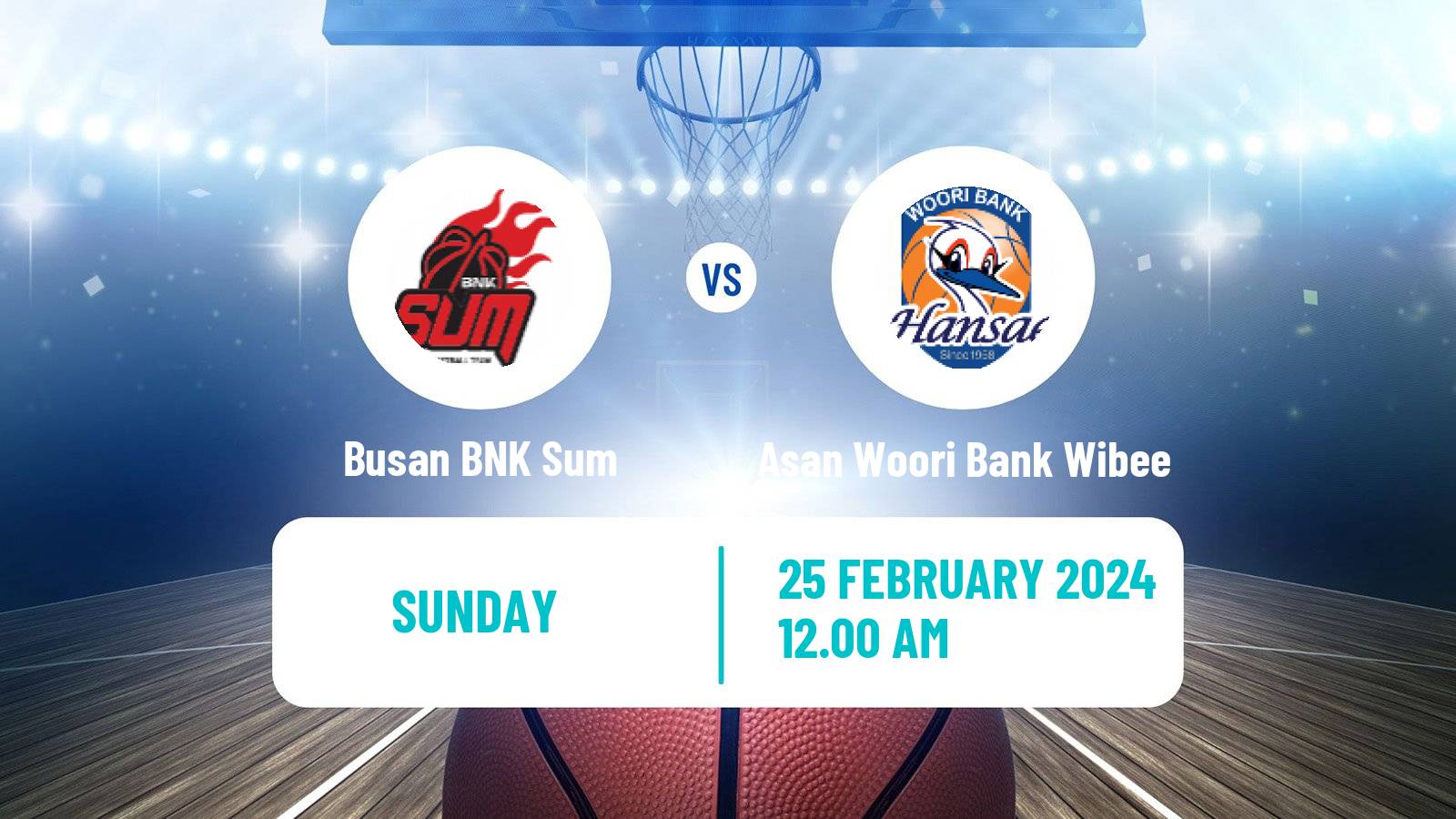 Basketball WKBL Busan BNK Sum - Asan Woori Bank Wibee