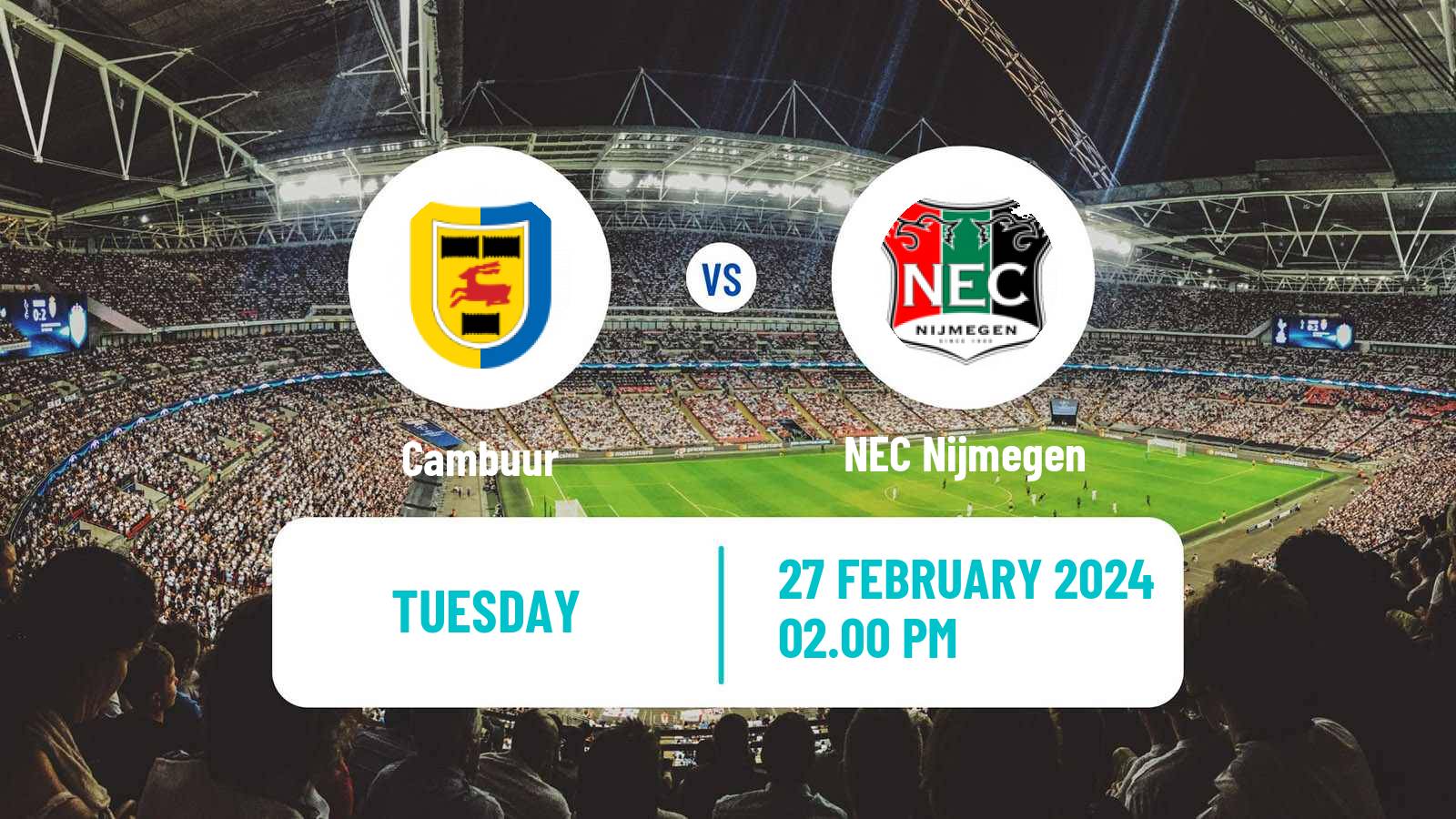 Soccer Dutch KNVB Beker Cambuur - NEC Nijmegen
