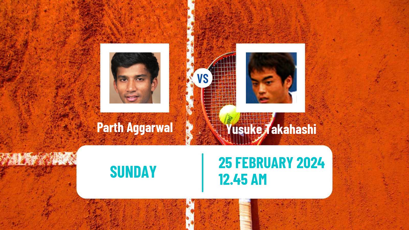 Tennis New Delhi Challenger Men Parth Aggarwal - Yusuke Takahashi