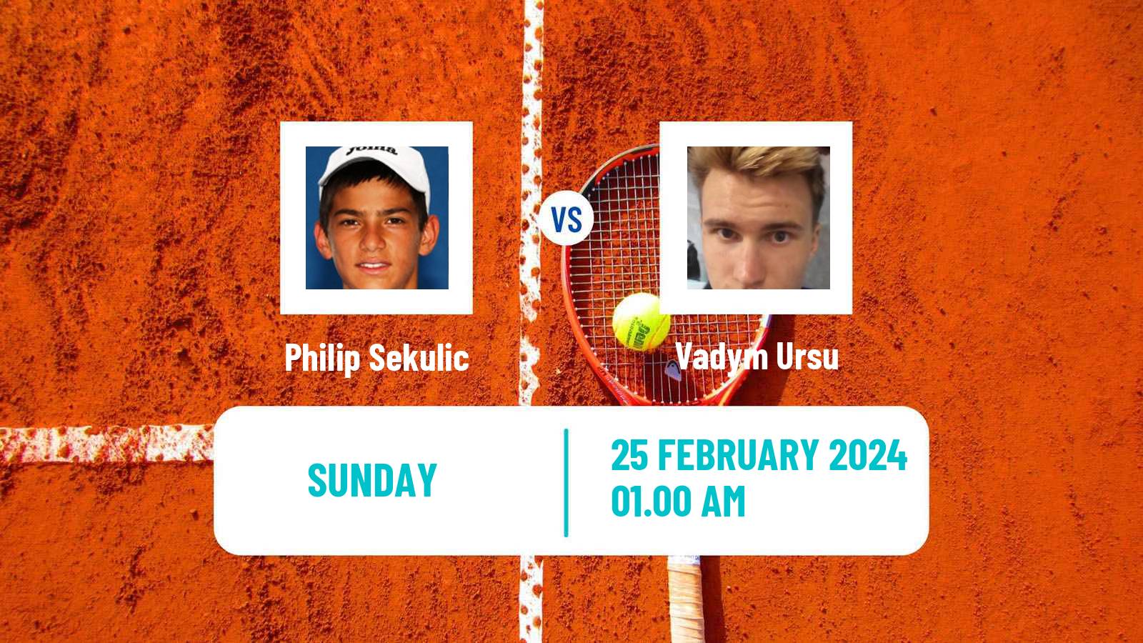 Tennis New Delhi Challenger Men Philip Sekulic - Vadym Ursu