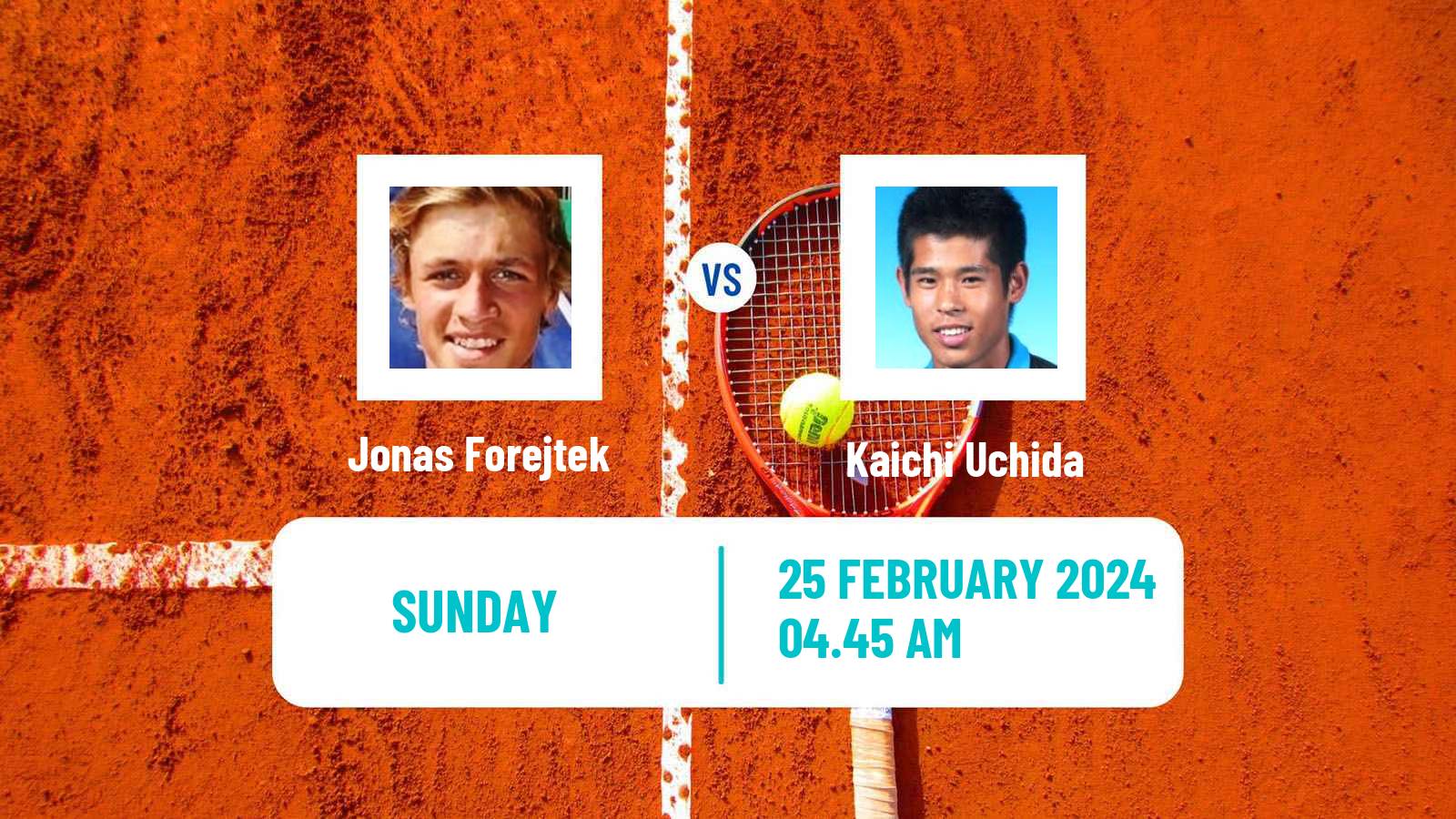 Tennis New Delhi Challenger Men Jonas Forejtek - Kaichi Uchida