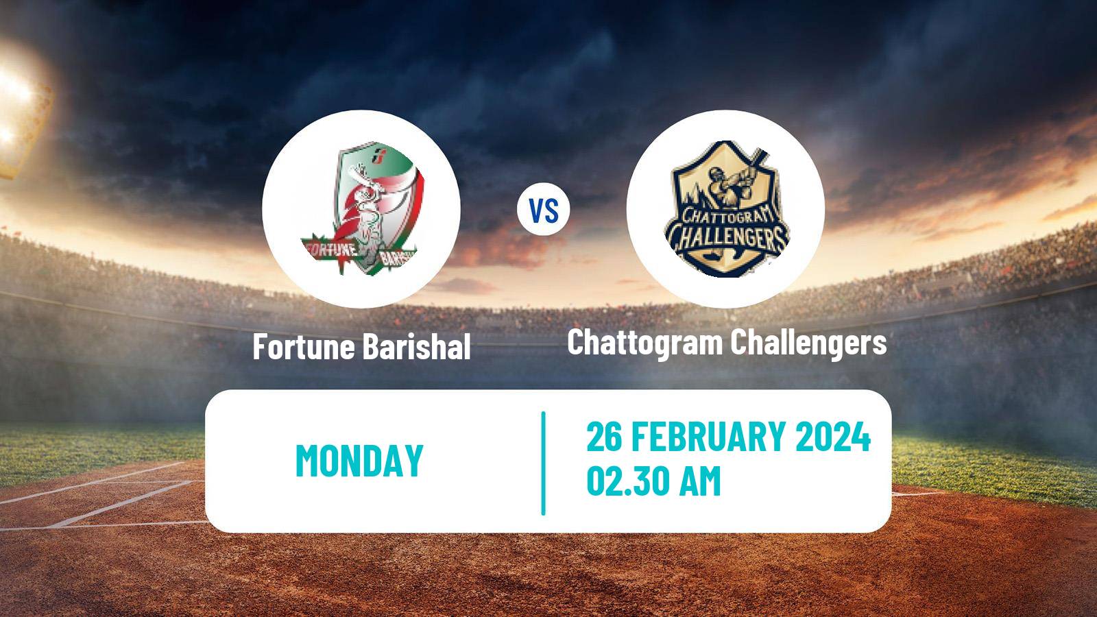 Cricket Bangladesh Premier League Cricket Fortune Barishal - Chattogram Challengers
