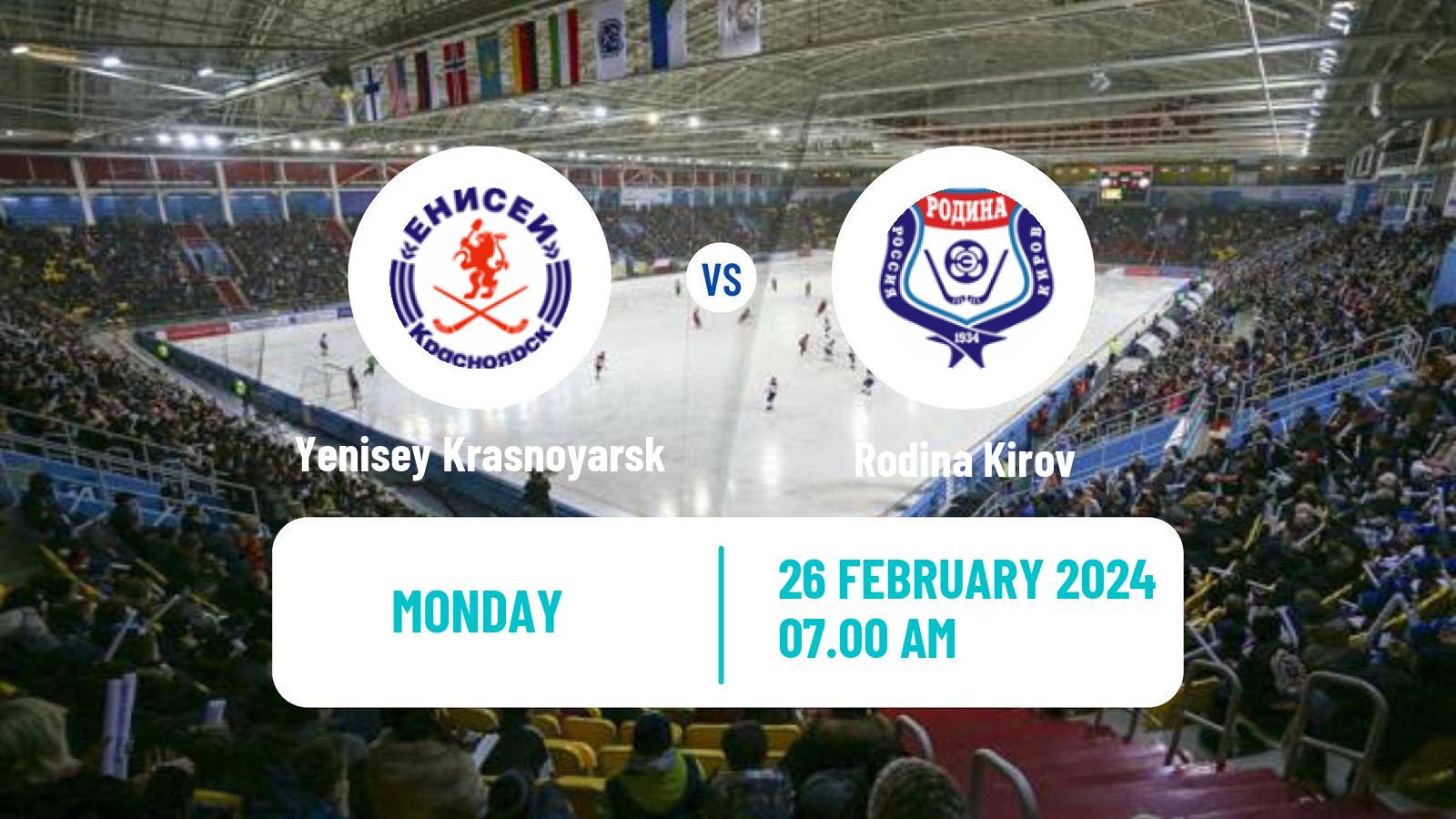 Bandy Russian Super League Bandy Yenisey Krasnoyarsk - Rodina
