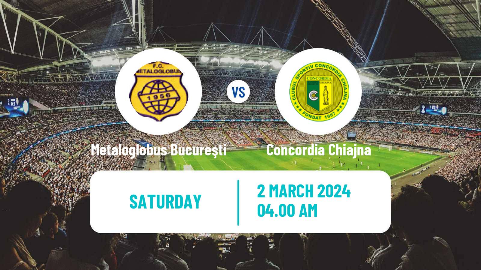 Soccer Romanian Division 2 Metaloglobus Bucureşti - Concordia Chiajna