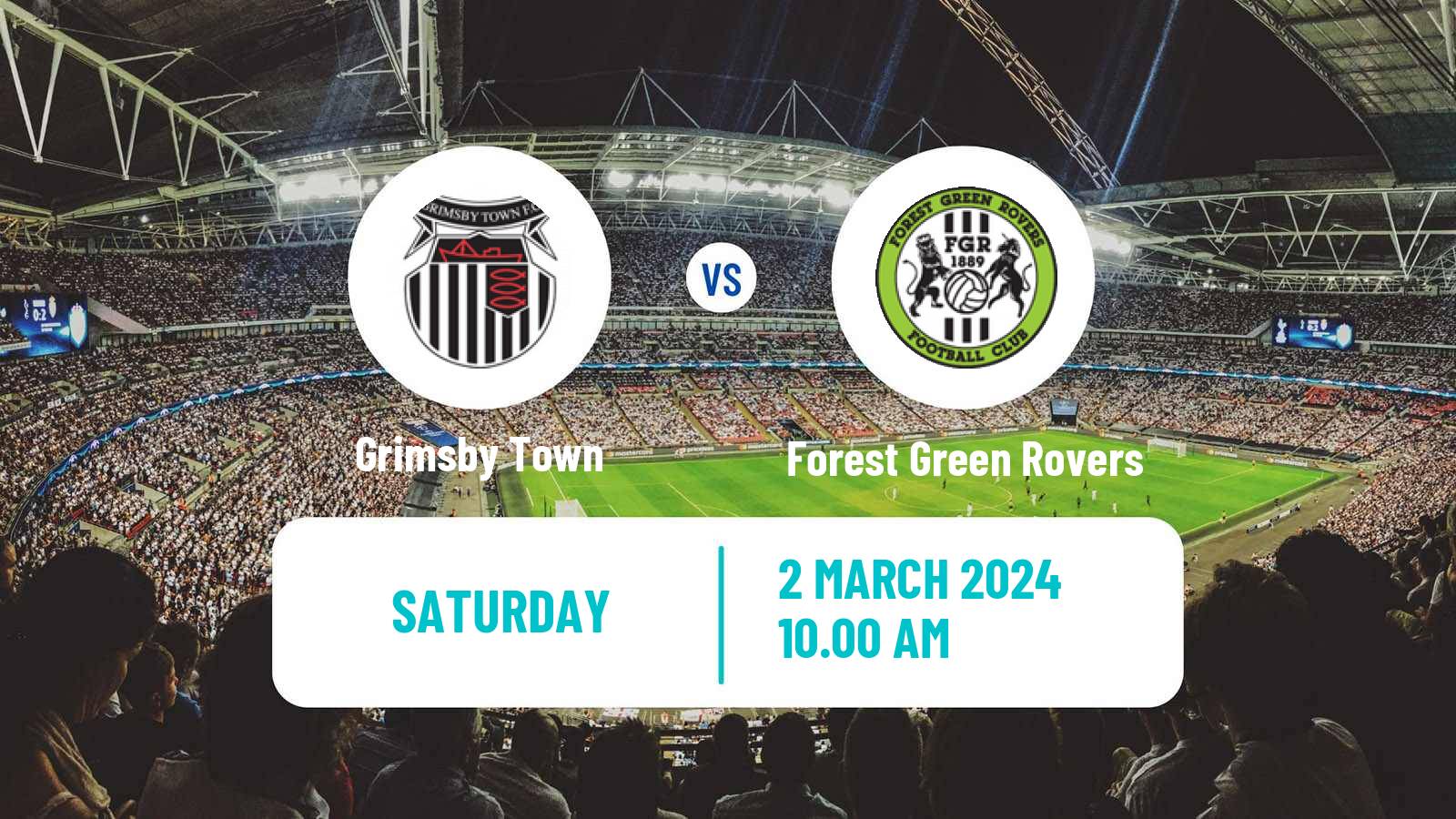 Soccer English League Two Grimsby Town - Forest Green Rovers