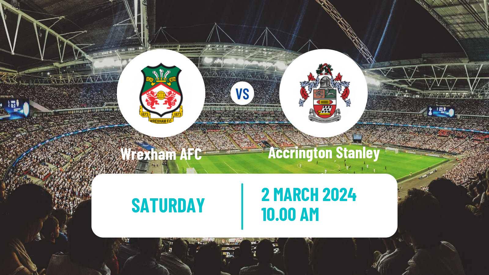 Soccer English League Two Wrexham - Accrington Stanley