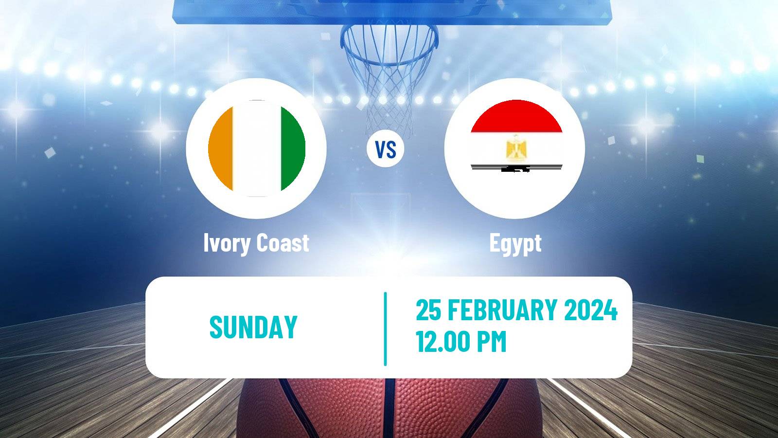 Basketball African Championship Basketball Ivory Coast - Egypt