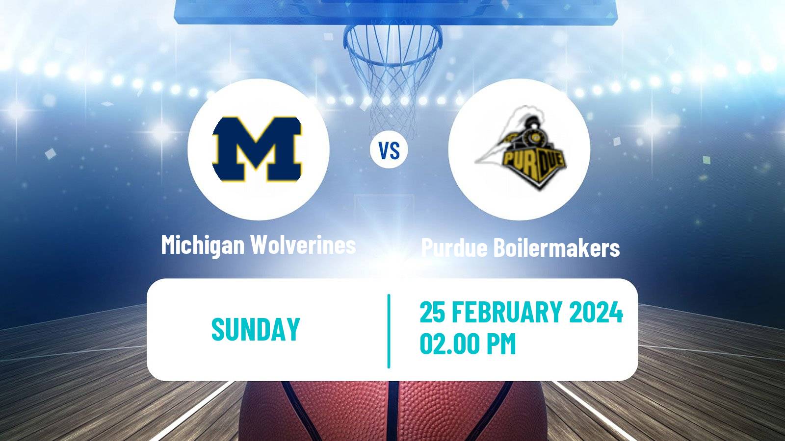 Basketball NCAA College Basketball Michigan Wolverines - Purdue Boilermakers