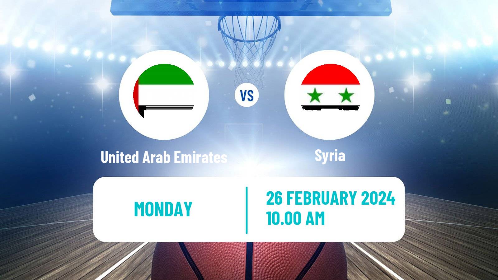 Basketball Asia Cup Basketball United Arab Emirates - Syria