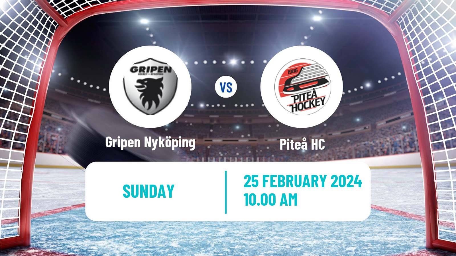 Hockey Swedish HockeyEttan Norra Gripen Nyköping - Piteå HC