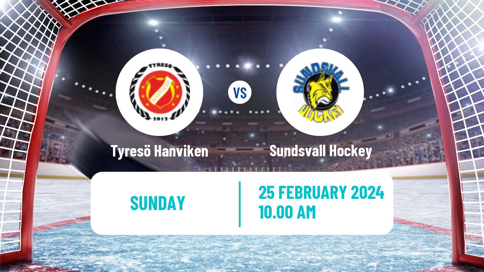 Hockey Swedish HockeyEttan Norra Tyresö Hanviken - Sundsvall Hockey