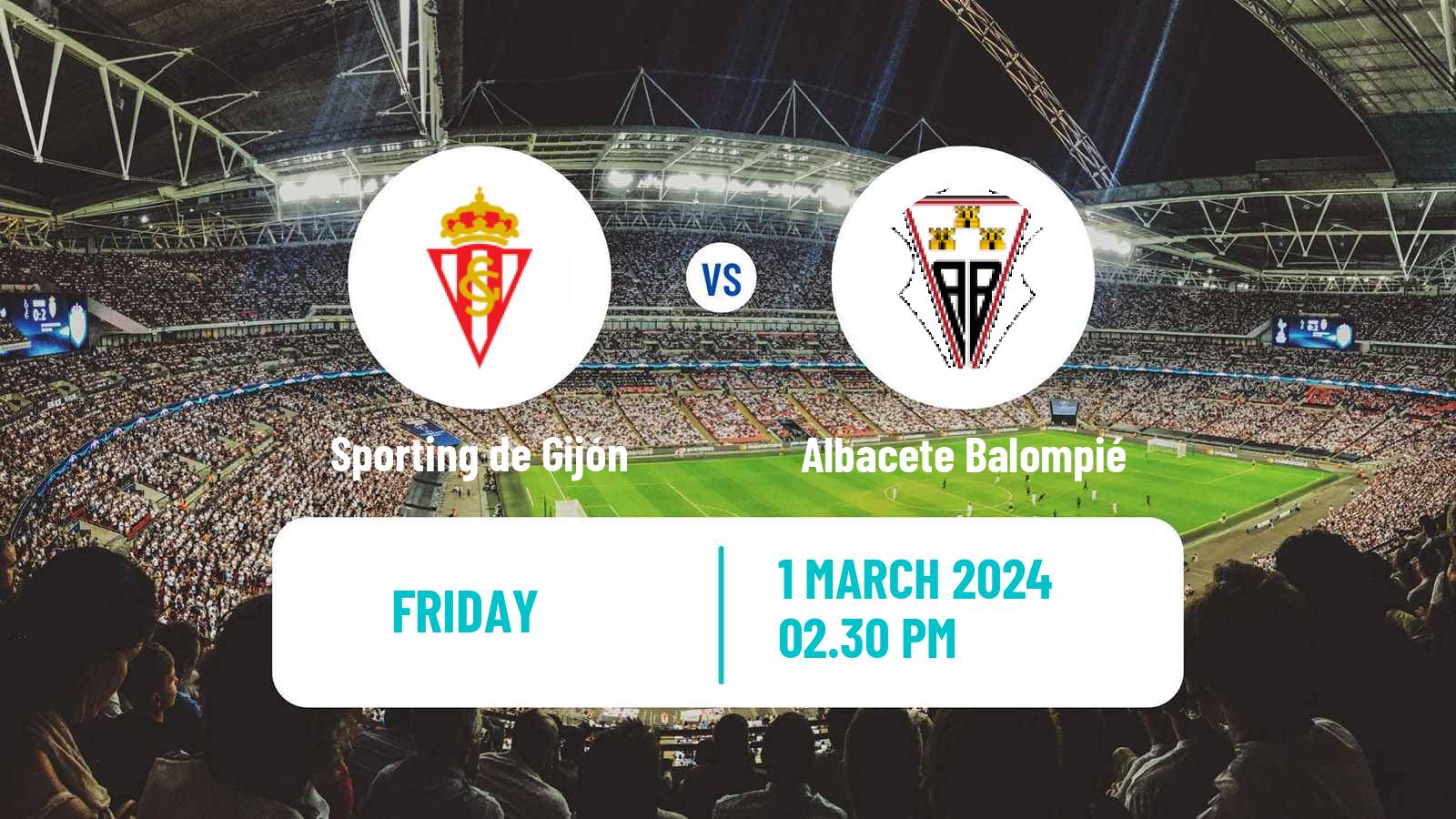 Soccer Spanish LaLiga2 Sporting de Gijón - Albacete Balompié