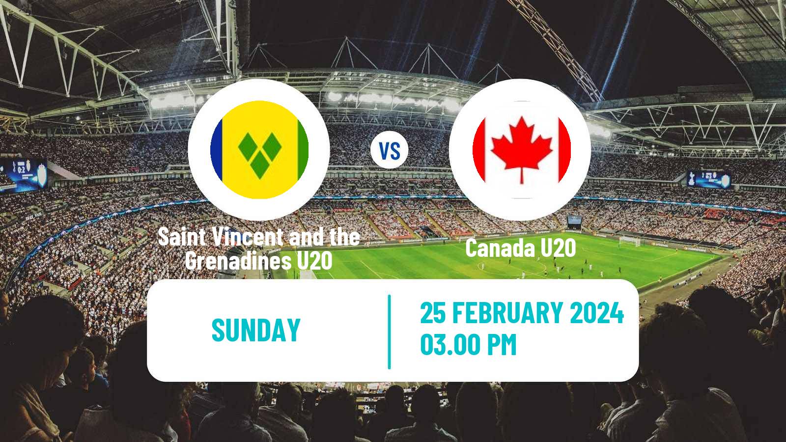 Soccer CONCACAF Championship U20 Saint Vincent and the Grenadines U20 - Canada U20