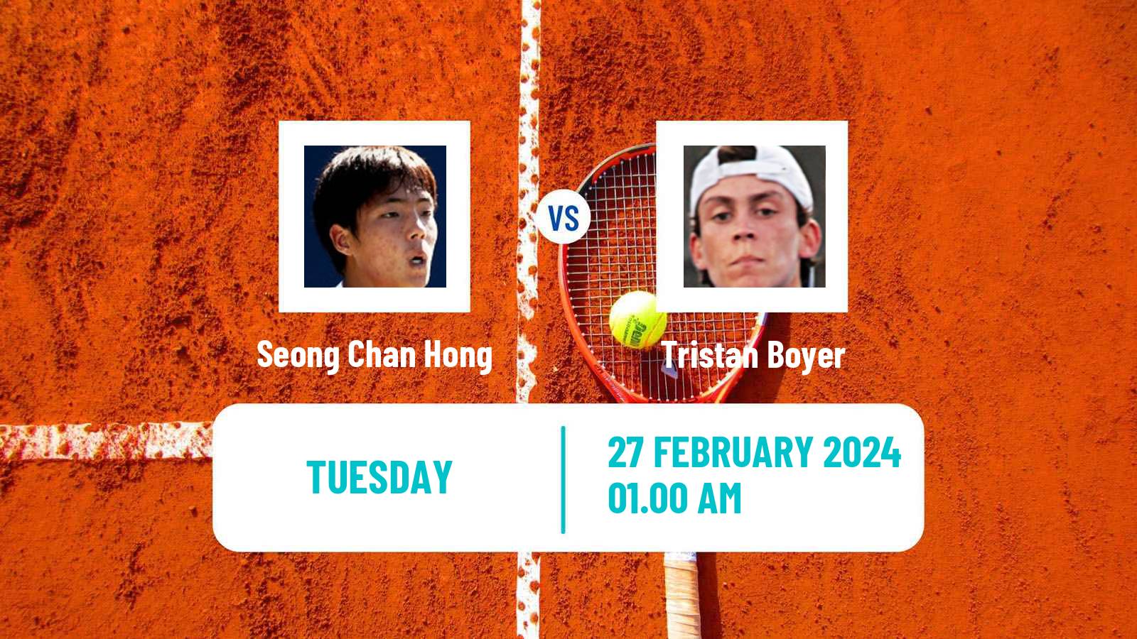 Tennis New Delhi Challenger Men Seong Chan Hong - Tristan Boyer