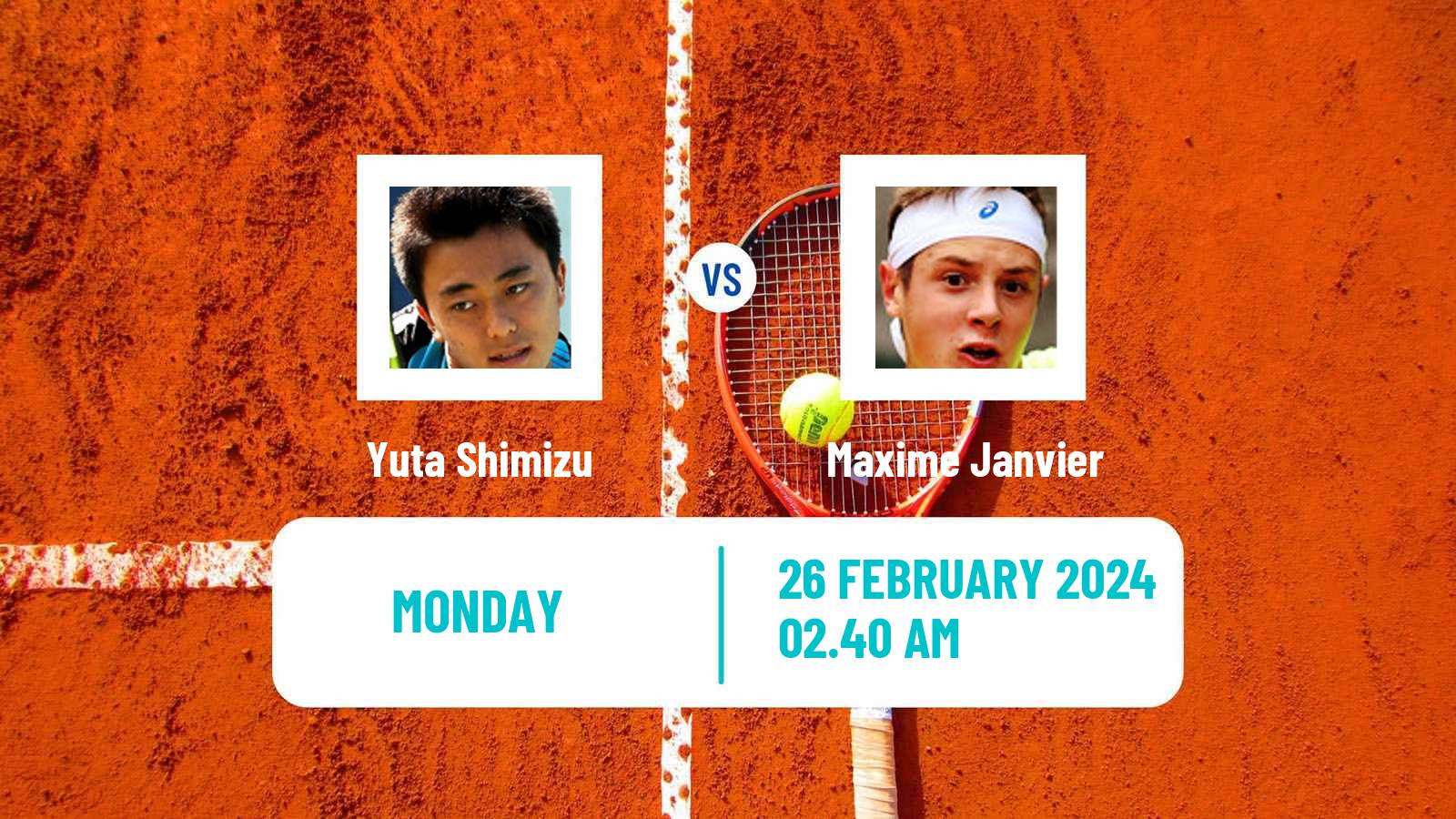 Tennis New Delhi Challenger Men Yuta Shimizu - Maxime Janvier