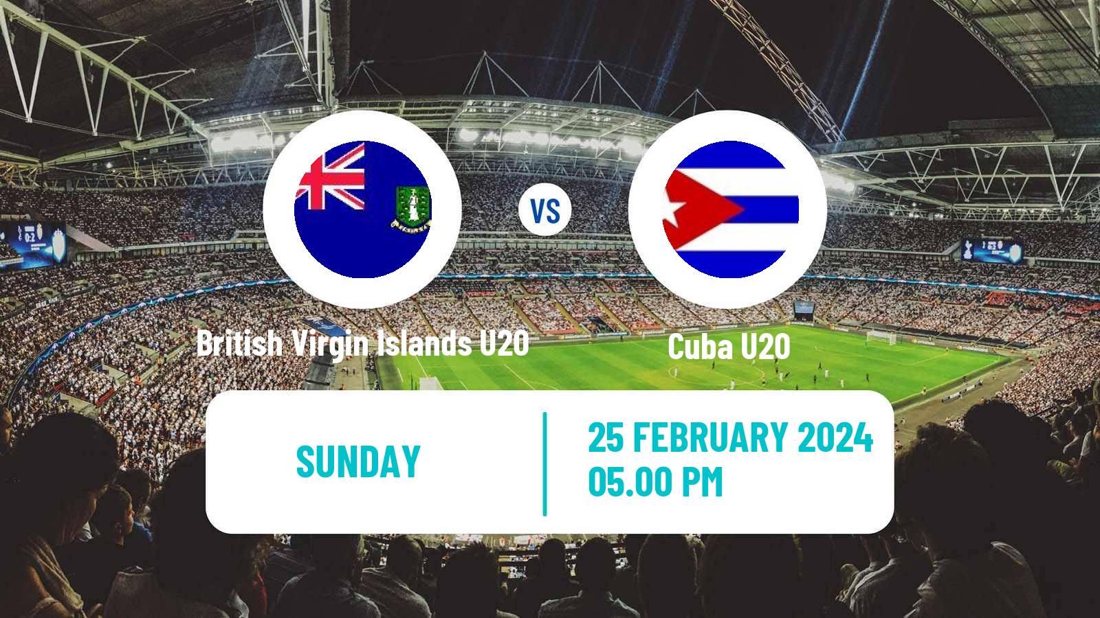 Soccer CONCACAF Championship U20 British Virgin Islands U20 - Cuba U20
