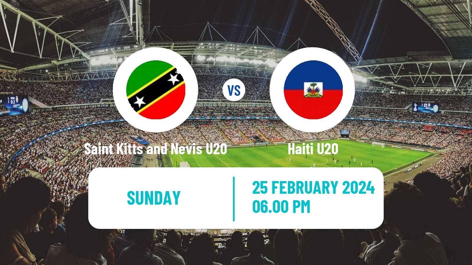 Soccer CONCACAF Championship U20 Saint Kitts and Nevis U20 - Haiti U20
