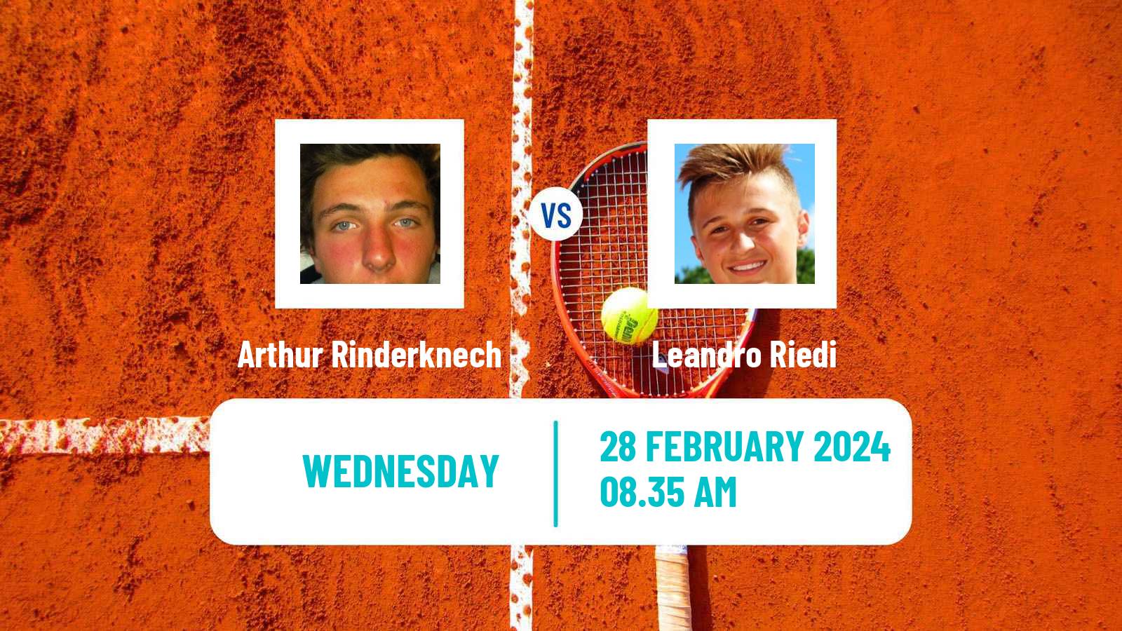 Tennis Lille Challenger Men Arthur Rinderknech - Leandro Riedi