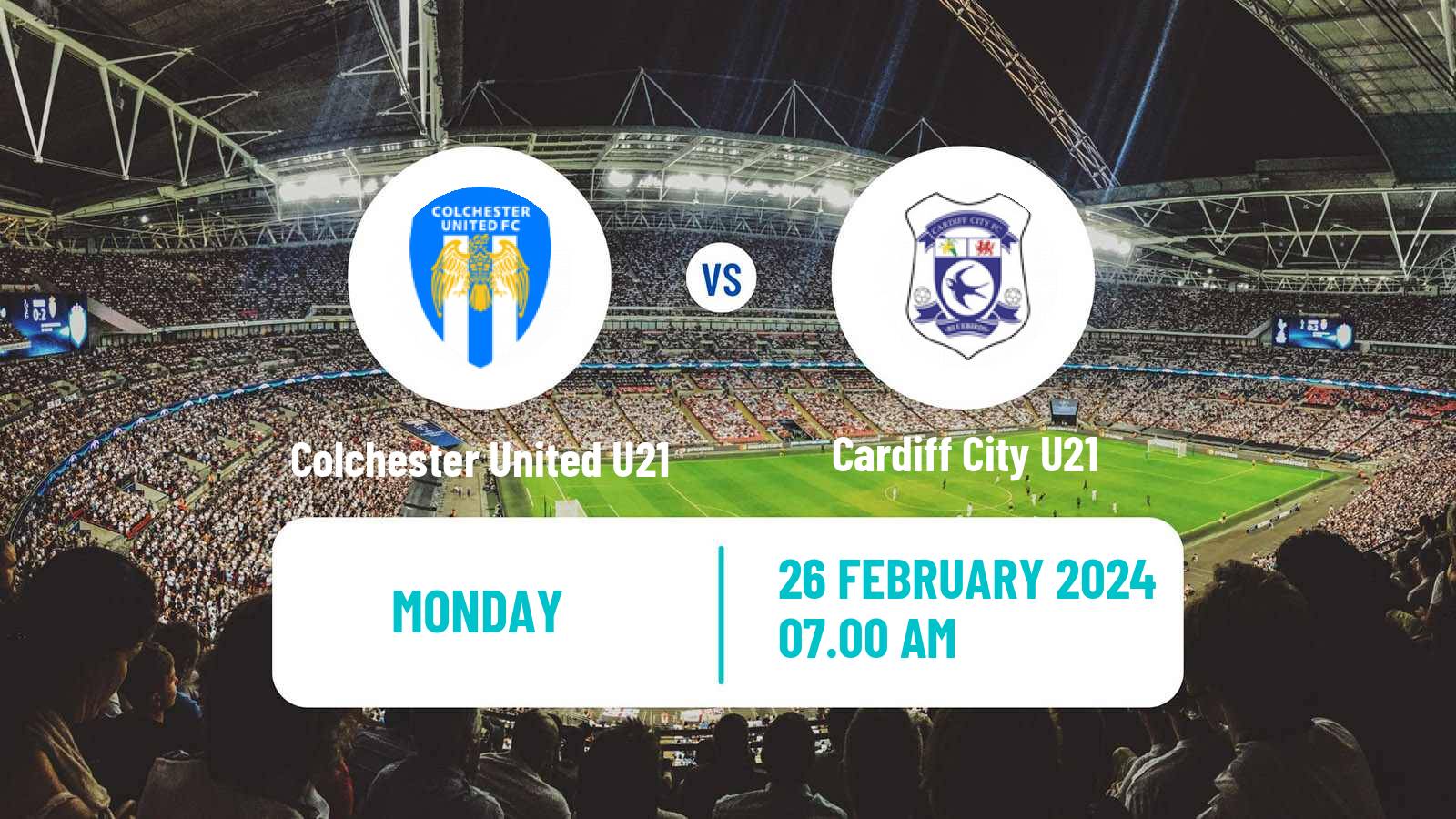 Soccer English Professional Development League Colchester United U21 - Cardiff City U21