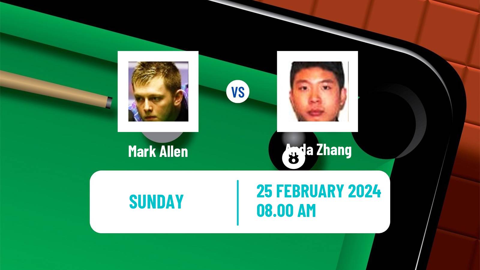 Snooker Players Championship Mark Allen - Anda Zhang