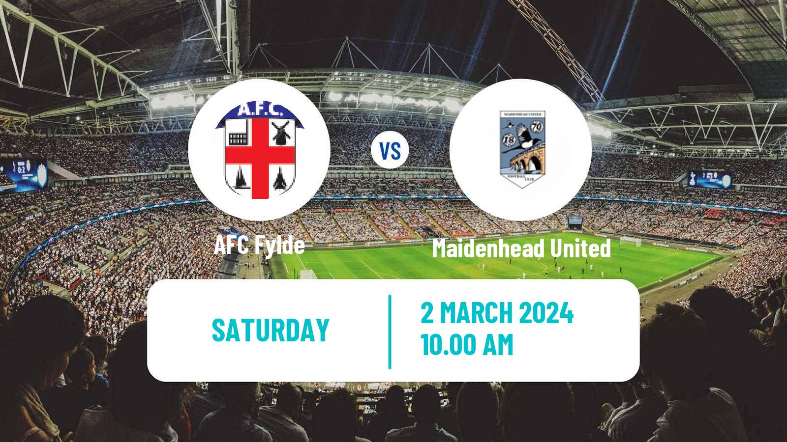 Soccer English National League Fylde - Maidenhead United