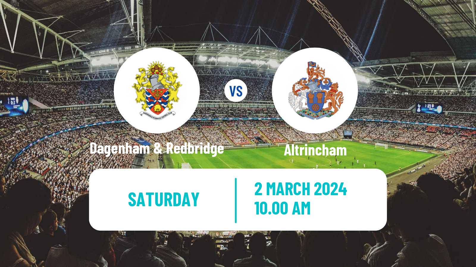 Soccer English National League Dagenham & Redbridge - Altrincham