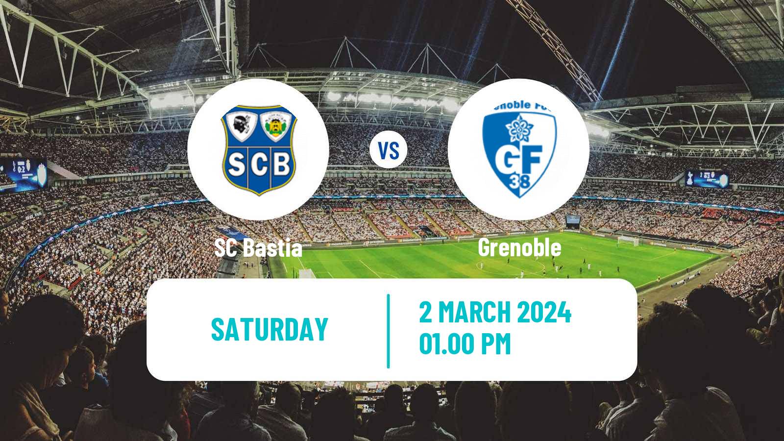 Soccer French Ligue 2 Bastia - Grenoble