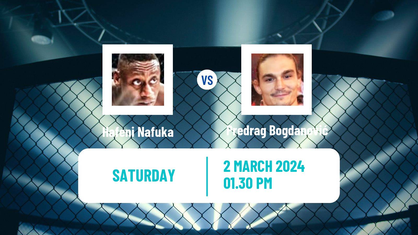 MMA Lightweight Tipsport Gamechanger Men Hafeni Nafuka - Predrag Bogdanović