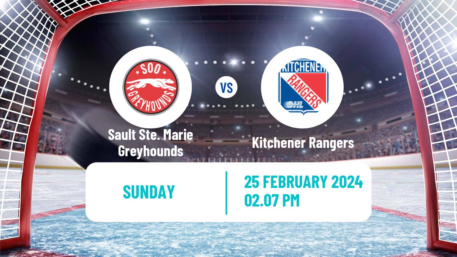Hockey OHL Sault Ste. Marie Greyhounds - Kitchener Rangers