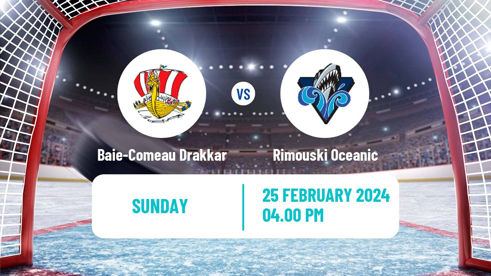 Hockey QMJHL Baie-Comeau Drakkar - Rimouski Oceanic