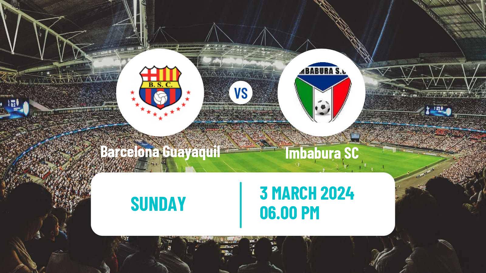 Soccer Ecuadorian Liga Pro Barcelona Guayaquil - Imbabura