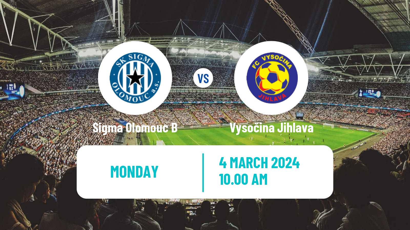 Soccer Czech Division 2 Sigma Olomouc B - Vysočina Jihlava