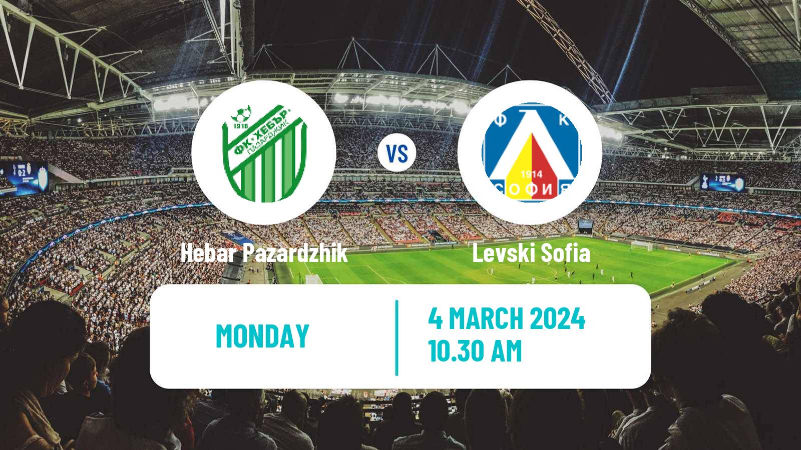 Soccer Bulgarian Parva Liga Hebar Pazardzhik - Levski Sofia