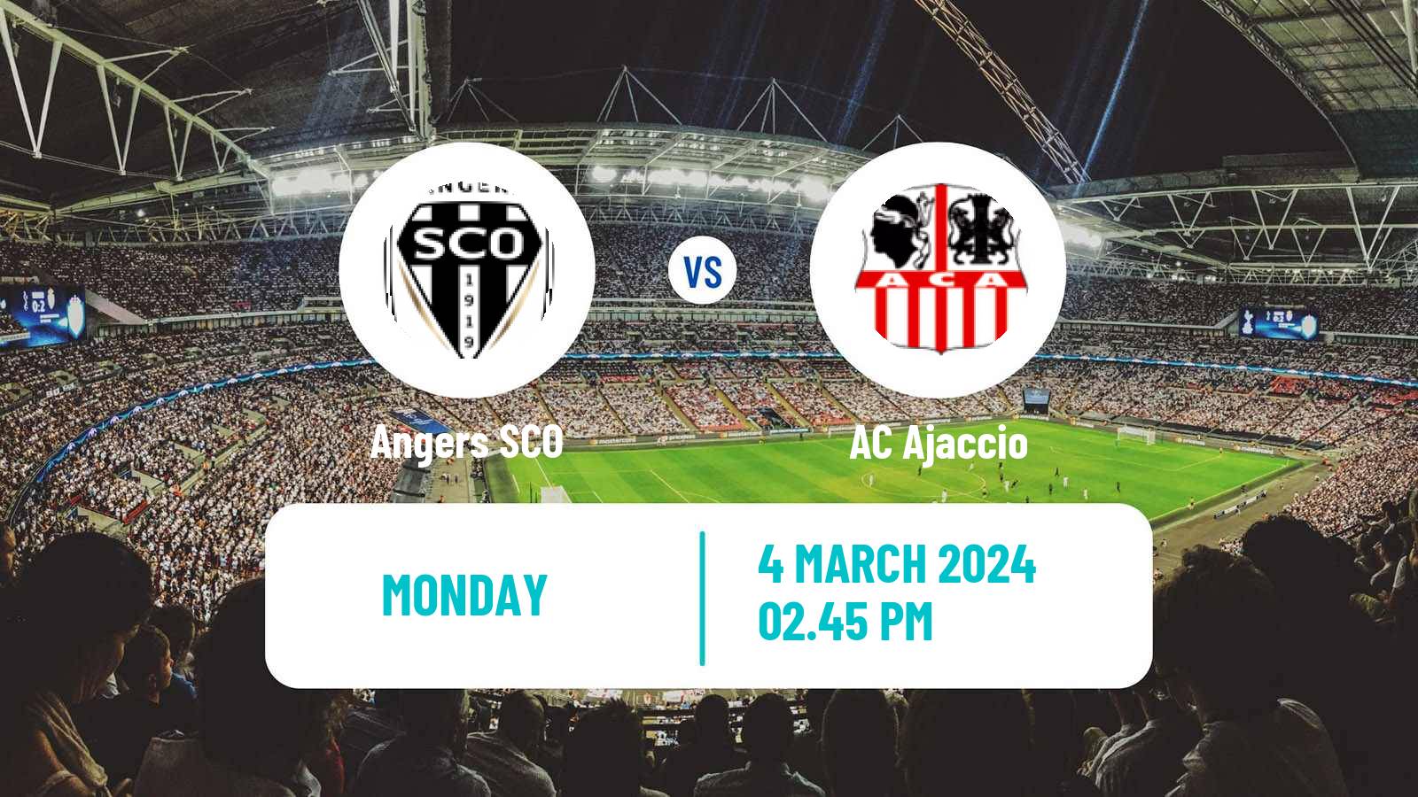 Soccer French Ligue 2 Angers - Ajaccio