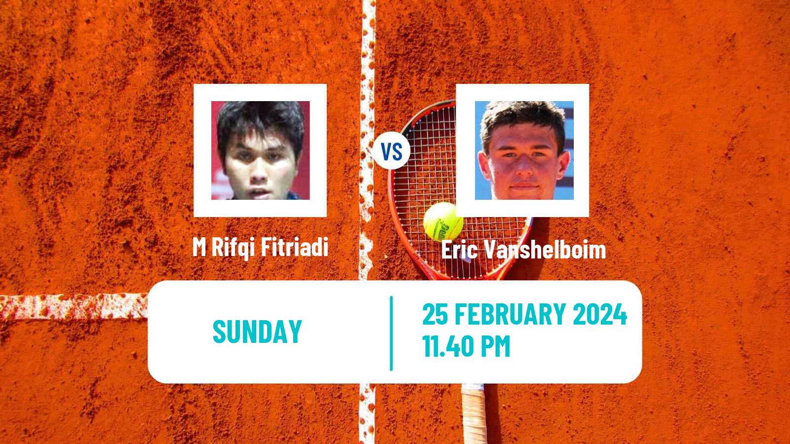Tennis New Delhi Challenger Men M Rifqi Fitriadi - Eric Vanshelboim